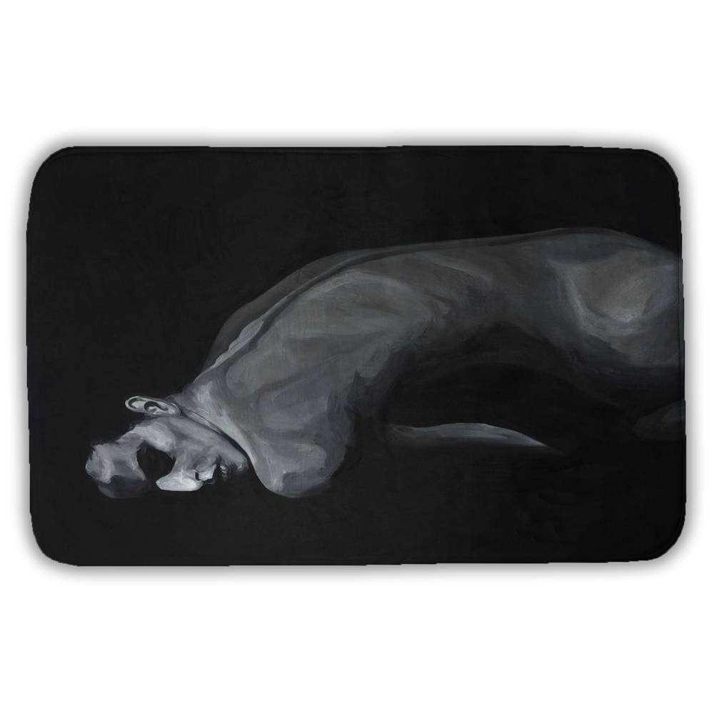 5930-3421-FI84 21 x 34 in. Denuded Figurative Bedroom White Bath Mat - Home Decor Essential