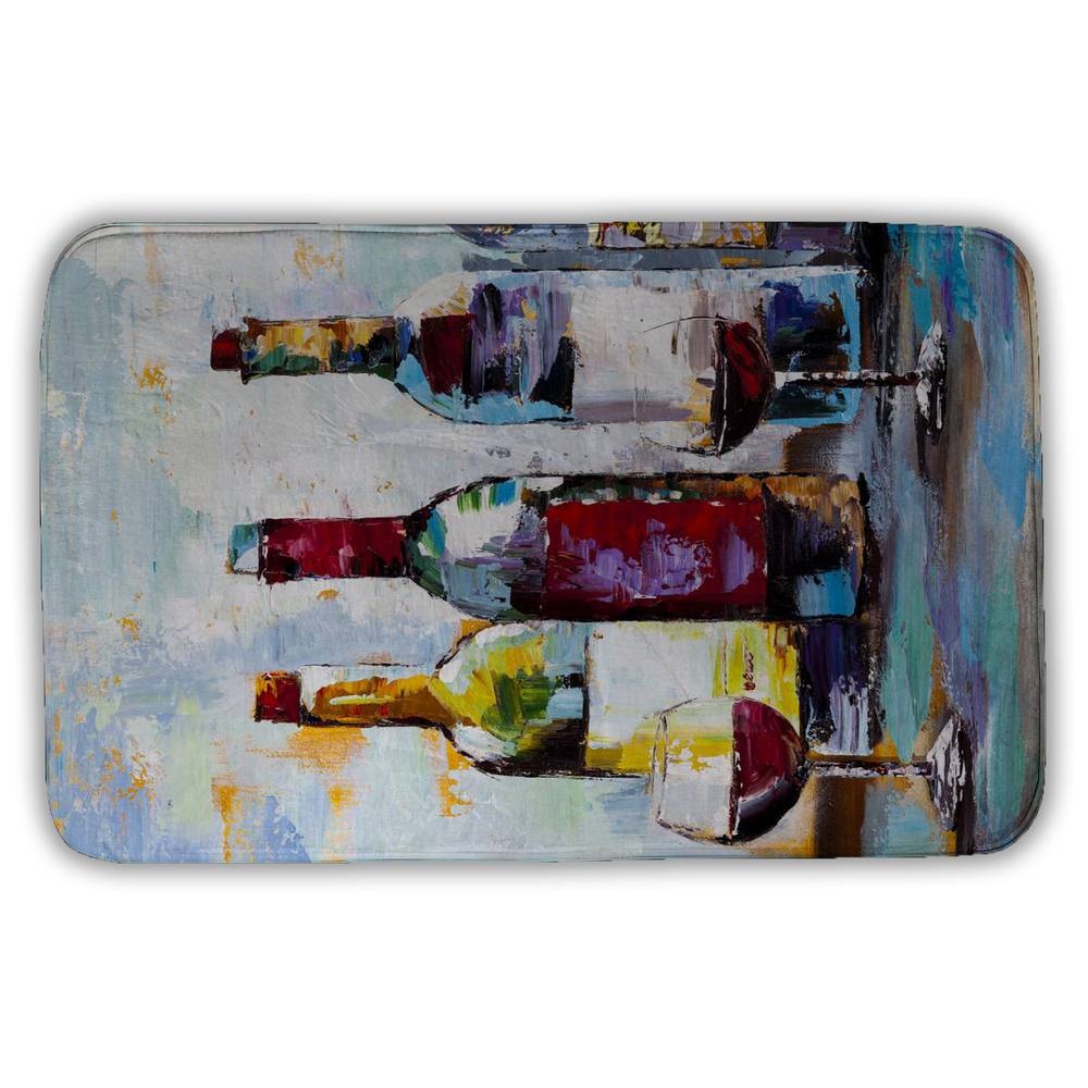 5930-3421-GA25 21 x 34 in. Wine Tasting Kitchen Bath Mat - Contemporary Home Decor