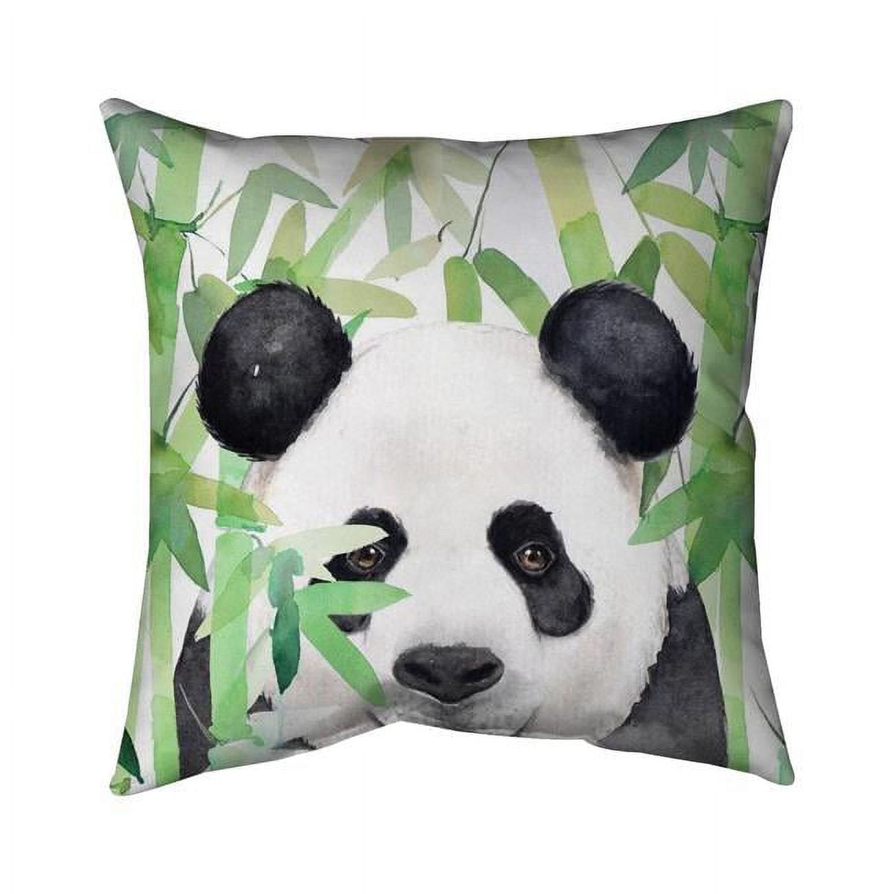 18 x 18 in. Hidden Panda In Bamboo-Double Sided Print Indoor Pillow