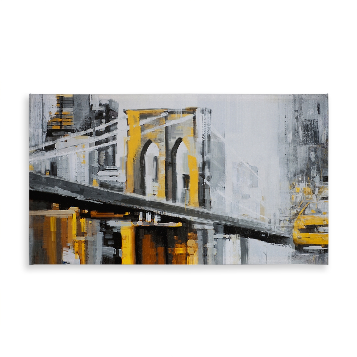 Picture of Begin Home Decor C1TCLRGEL0NOB0 58 x 102 in. Yellow Brooklyn Bridge Tablecloth - Indoor & Outdoor Home Decor