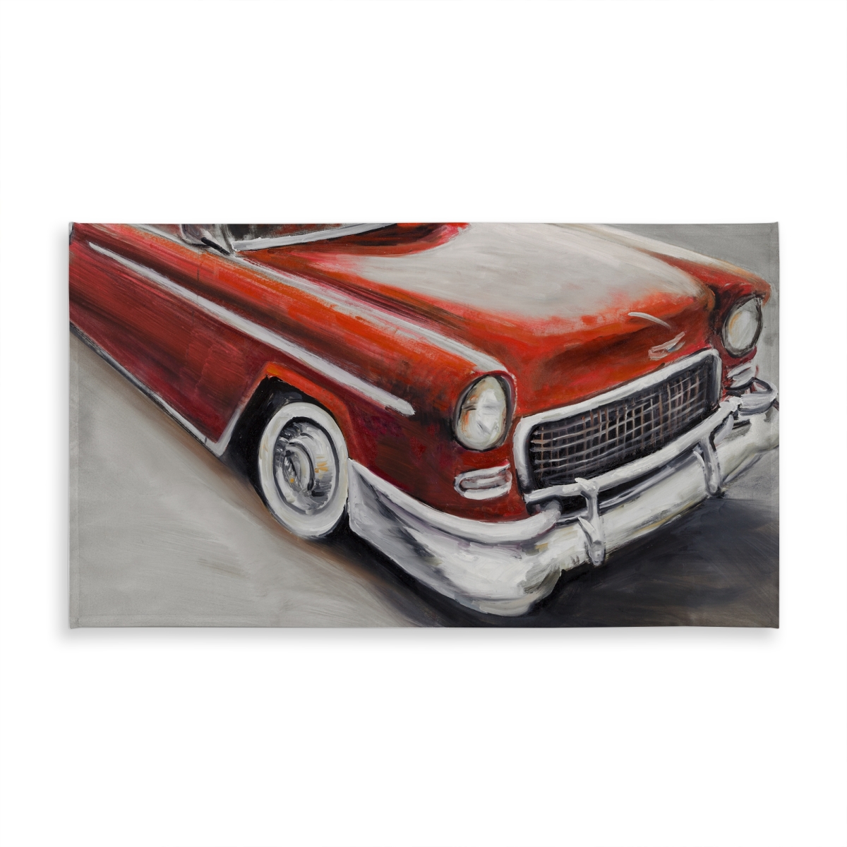 Picture of Begin Home Decor C1TCLRGET8QZFC 58 x 102 in. Vintage Classic Car Tablecloth - Red Cities Home Decor