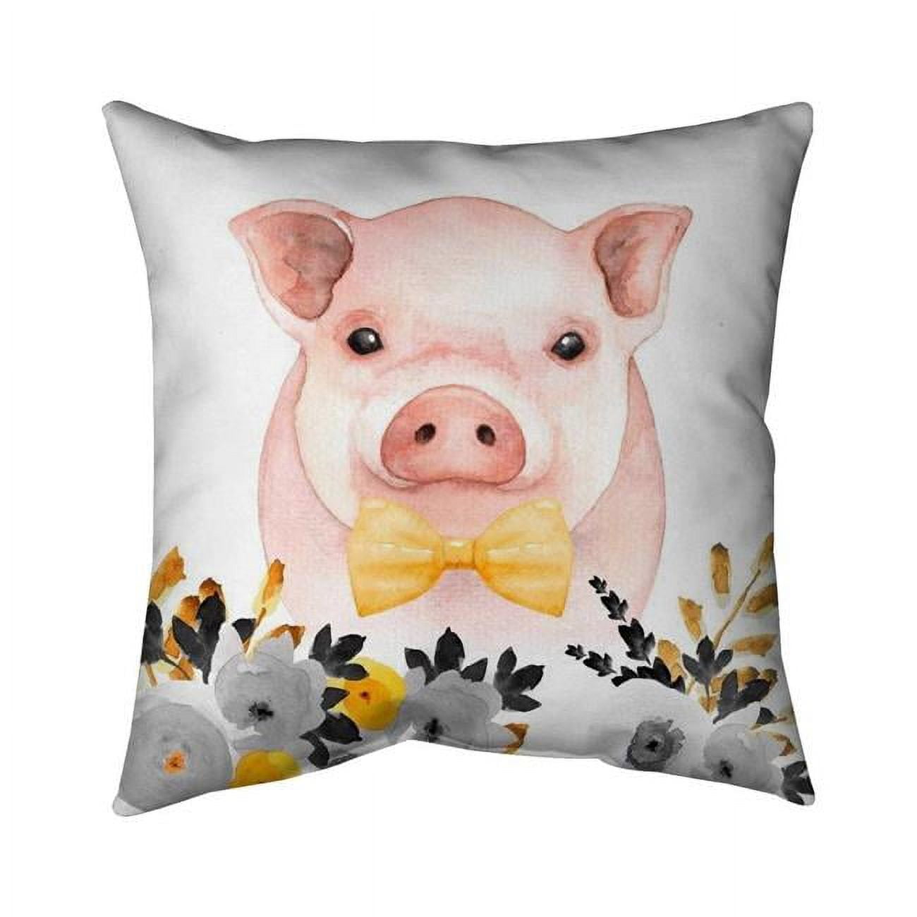 18 x 18 in. Chic Pig-Double Sided Print Indoor Pillow