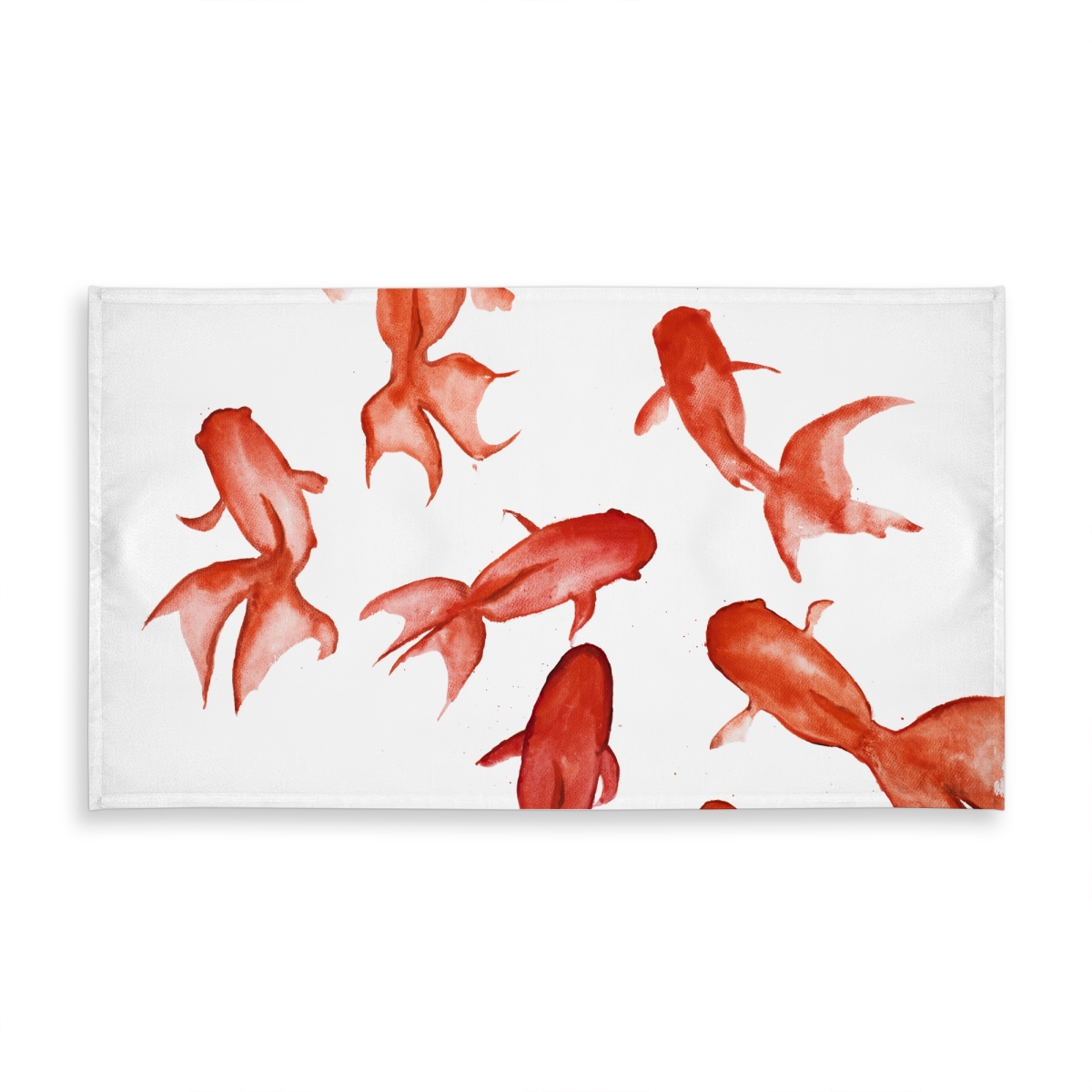 Picture of Begin Home Decor C1TCLRGEZZ99H1 58 x 102 in. Asian Red Fishes Tablecloth - Indoor & Outdoor Home Decor