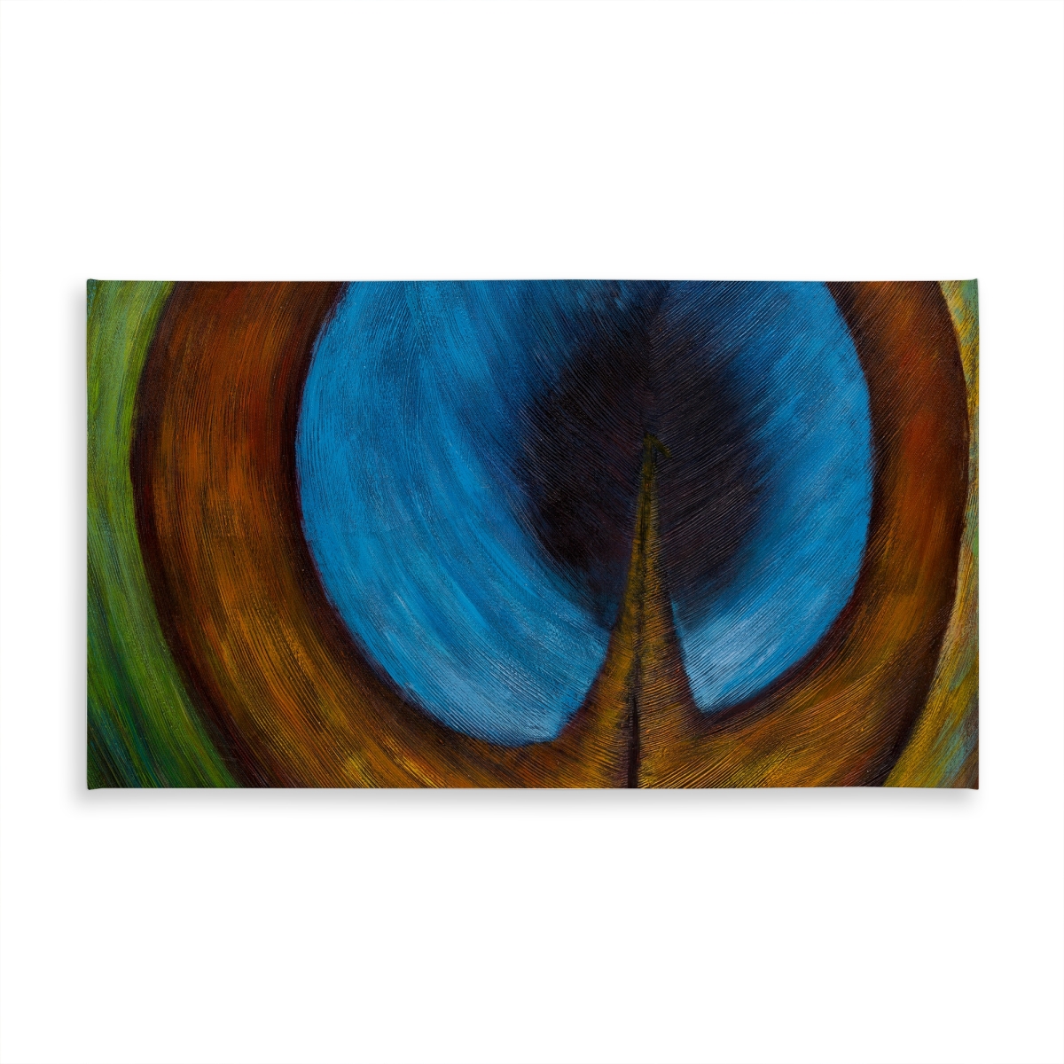 Picture of Begin Home Decor C1TCLRGEULFYX2 58 x 102 in. Exotic Blue Tablecloth - Peacock Feather Center Home Decor
