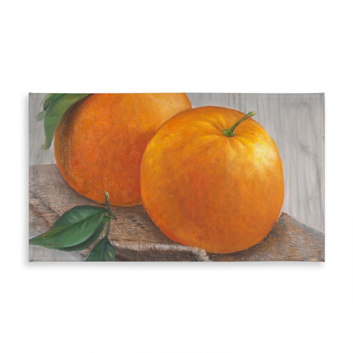 C1TCLRGEANSPEG 58 x 102 in. Hyperrealist Brown Tablecloth Two Oranges - Indoor Outdoor Decor