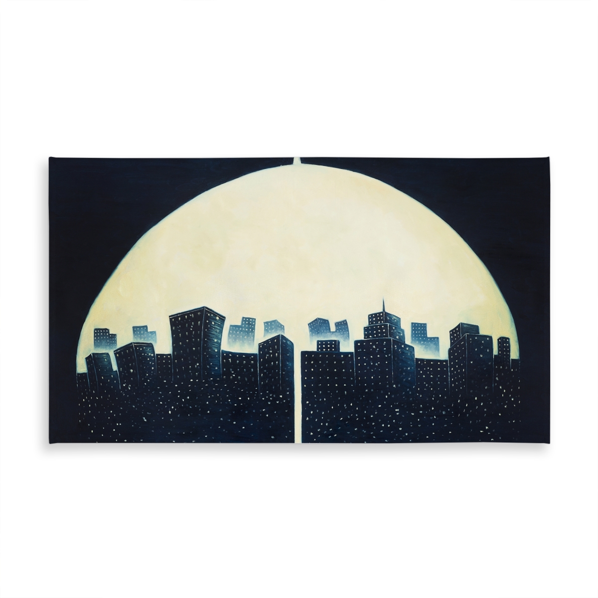Picture of Begin Home Decor C1TCLRGEUN33BO 58 x 102 in. Building Cities Blue Tablecloth - A City Under Umbrellas