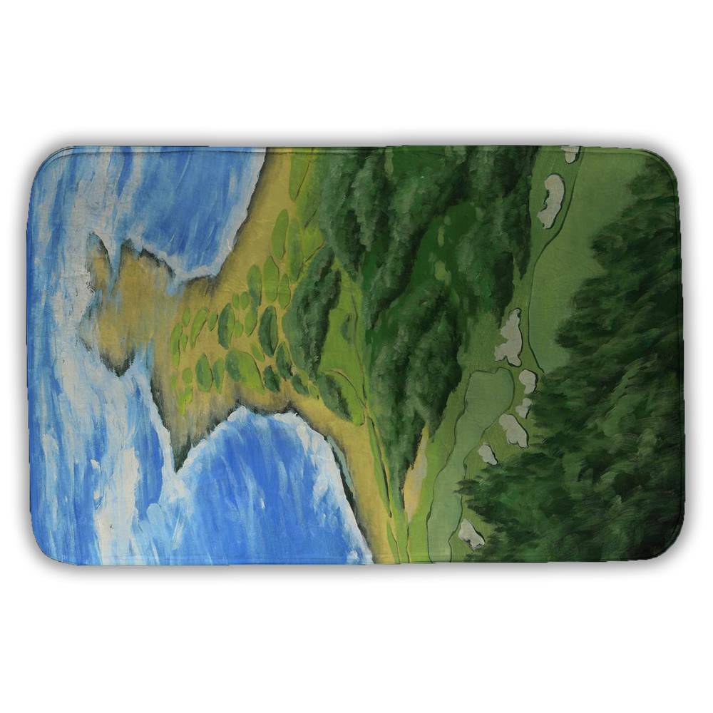 5930-3421-LA121 21 x 34 in. Golf Course Coastal Bath Mat - Trees Bedroom Decor