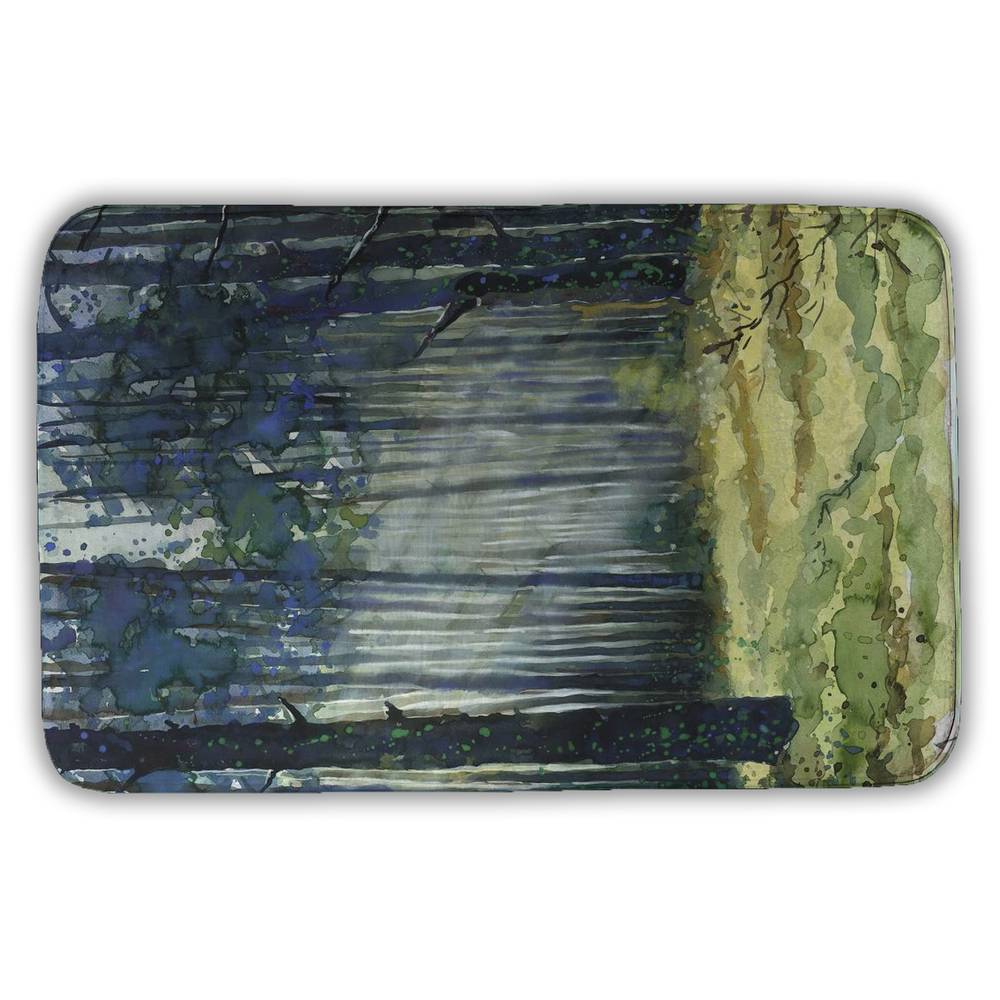 5930-3421-LA174 21 x 34 in. Glow Trees Illustrative Bath Mat - Bedroom Home Decor Essential