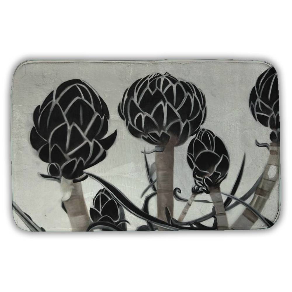 5930-2134-GA116 21 x 34 in. Botanical Kitchen Rustic Bath Mat - Artichokes Home Decor