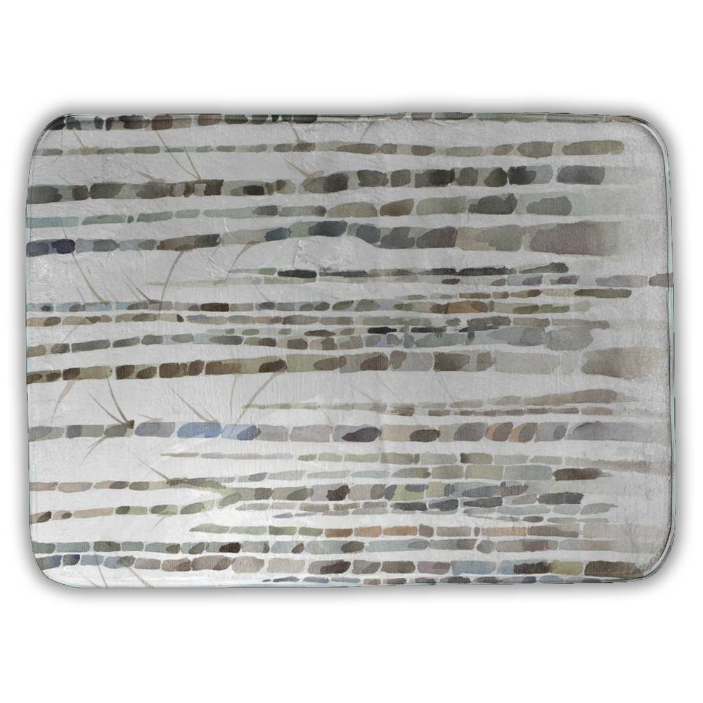 5930-2417-LA135 17 x 24 in. Minimalist White Bath Mat - Birch Trees Forest Home Decor