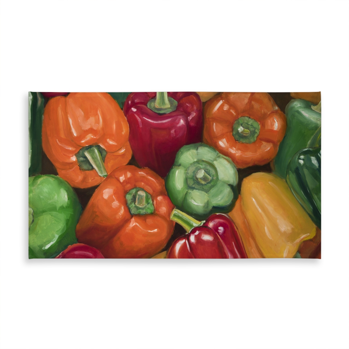Picture of Begin Home Decor C1TCLRGEUTZHU1 58 x 102 in. Colorful Peppers Tablecloth - Red Kitchen Decor for Indoor & Outdoor