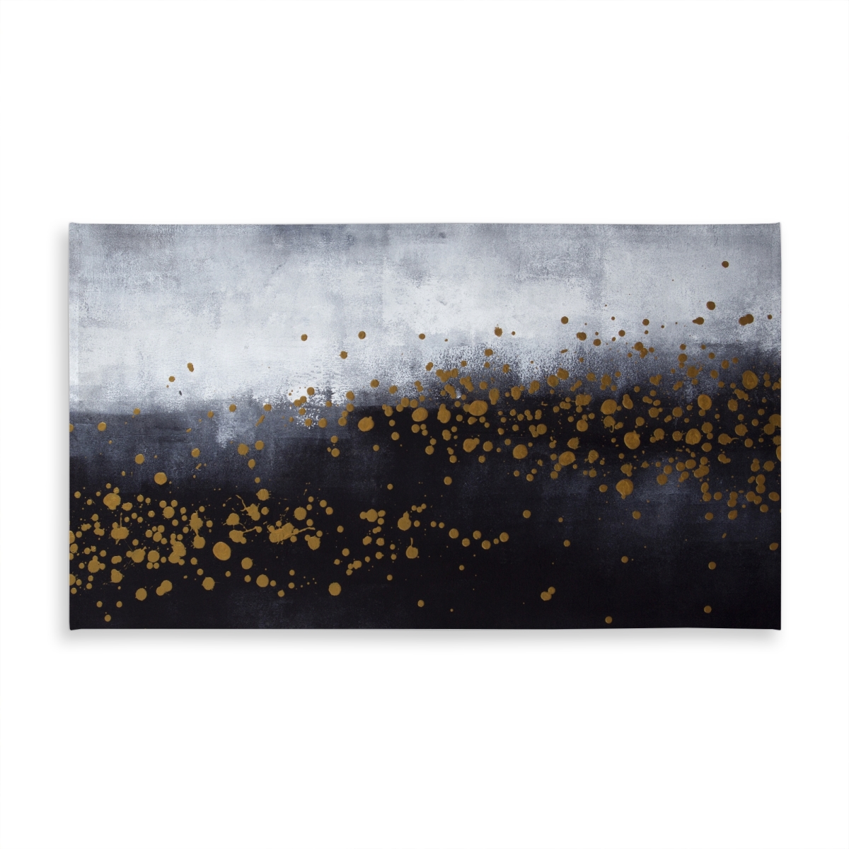 Picture of Begin Home Decor C1TCLRGESM04UC 58 x 102 in. Pattern Gray Indoor & Outdoor Tablecloth - Two Shades & Gold Dots