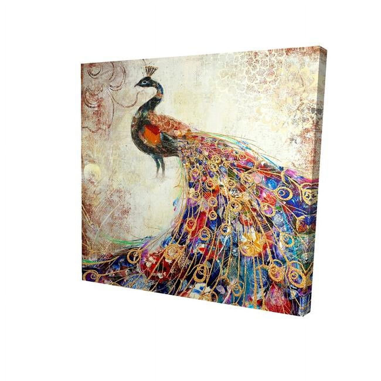 16 x 16 in. Majestic Peacock-Print on Canvas
