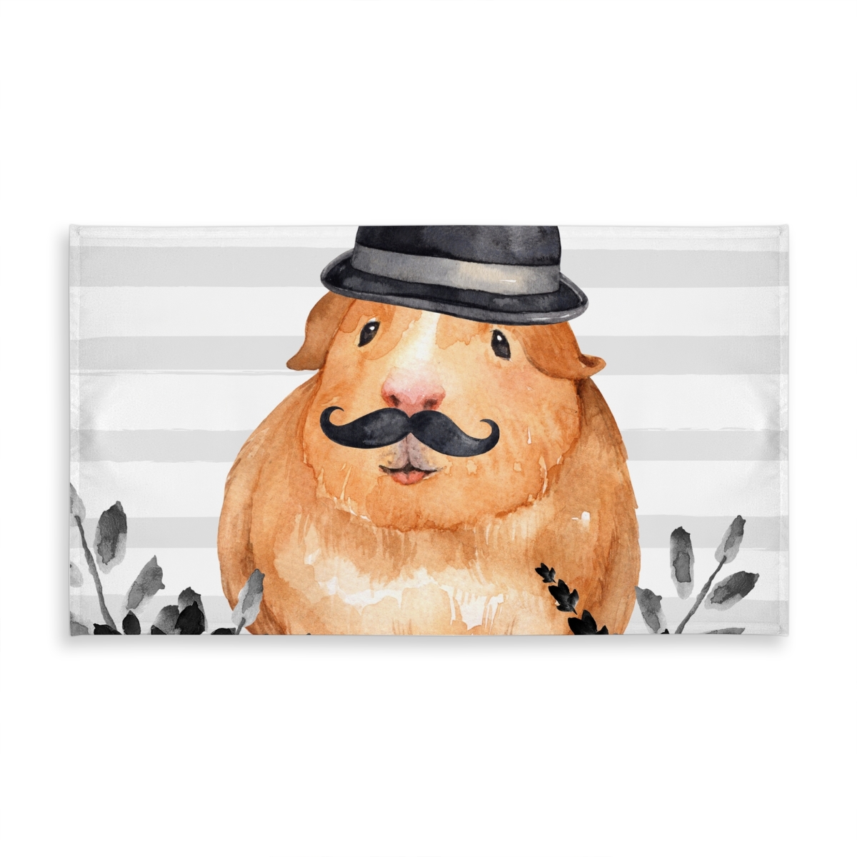 Picture of Begin Home Decor C1TCLRGEOGMBMP 58 x 102 in. Guinea Pig Detective Tablecloth - Brown Pets Decor - Indoor & Outdoor