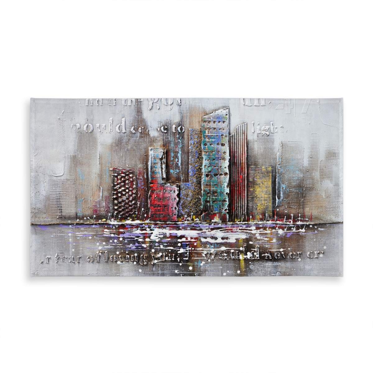 Picture of Begin Home Decor C1TCLRGESYNEV0 58 x 102 in. Cityscape Typography Tablecloth - Gray Indoor & Outdoor Decor