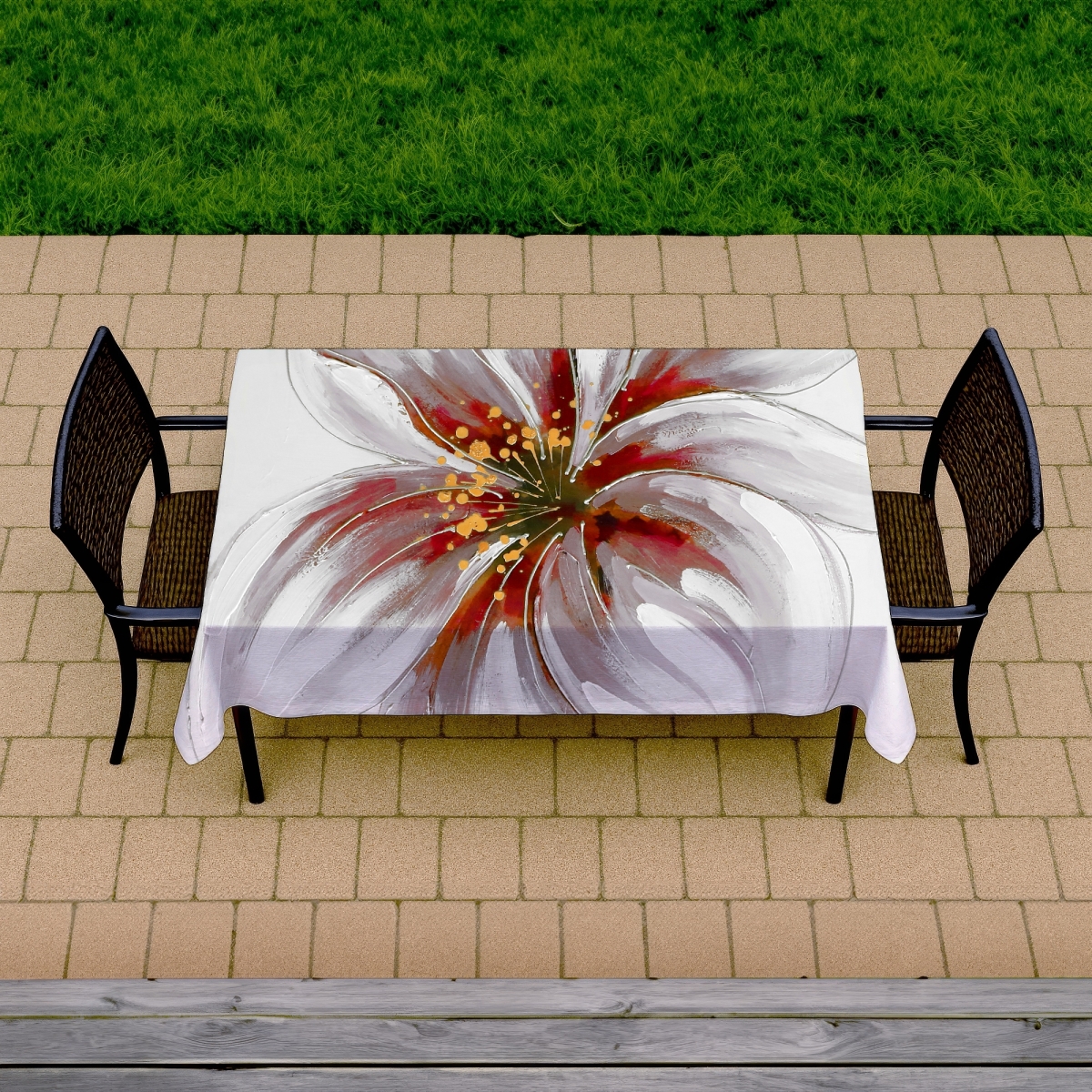 Picture of Begin Home Decor C1TCLRGEXKIE83 58 x 102 in. Resplendent Pink Orchid Tablecloth - Indoor & Outdoor Decor