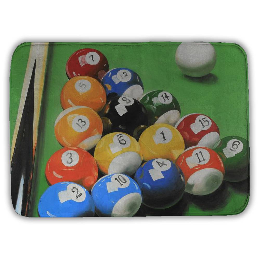 5930-1724-MI75 17 x 24 in. Hyperrealist Pool Table Bath Mat - Man Cave Sports Decor