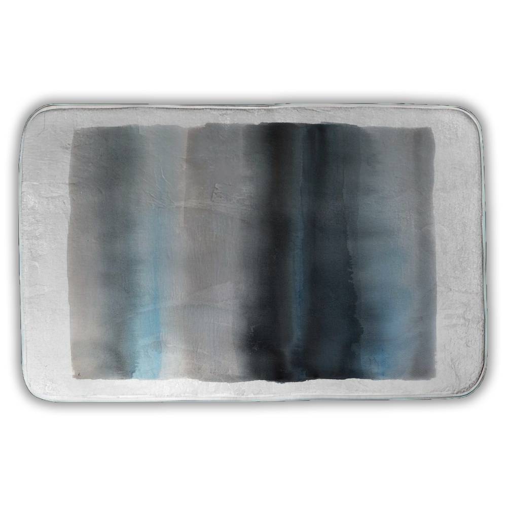 5930-3421-AB59 21 x 34 in. Shade of Blue Abstract Pattern Bath Mat - Home Decor Essential