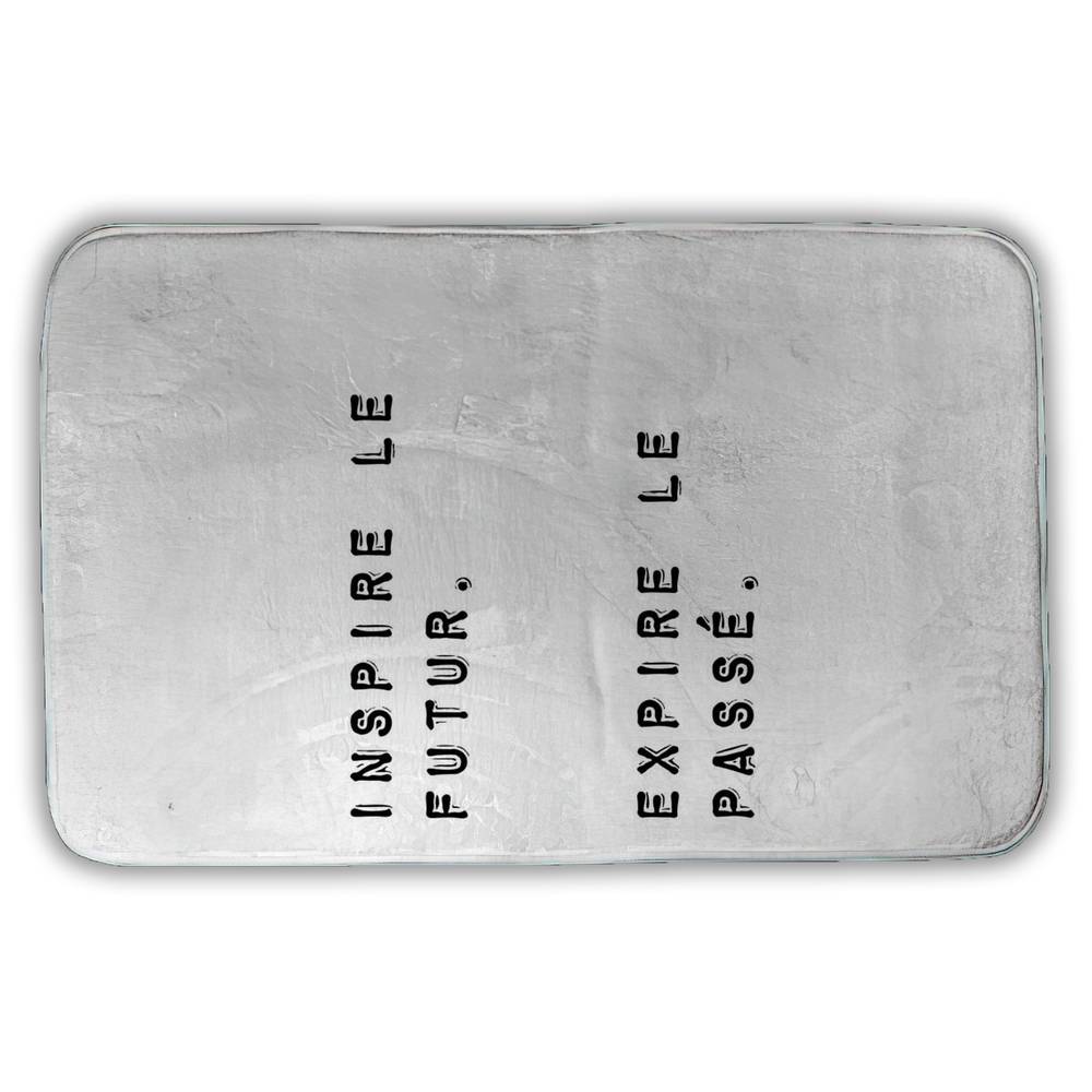 5930-3421-QU12 21 x 34 in. White Minimalist Office Bath Mat - Inspire Future & Expire Past