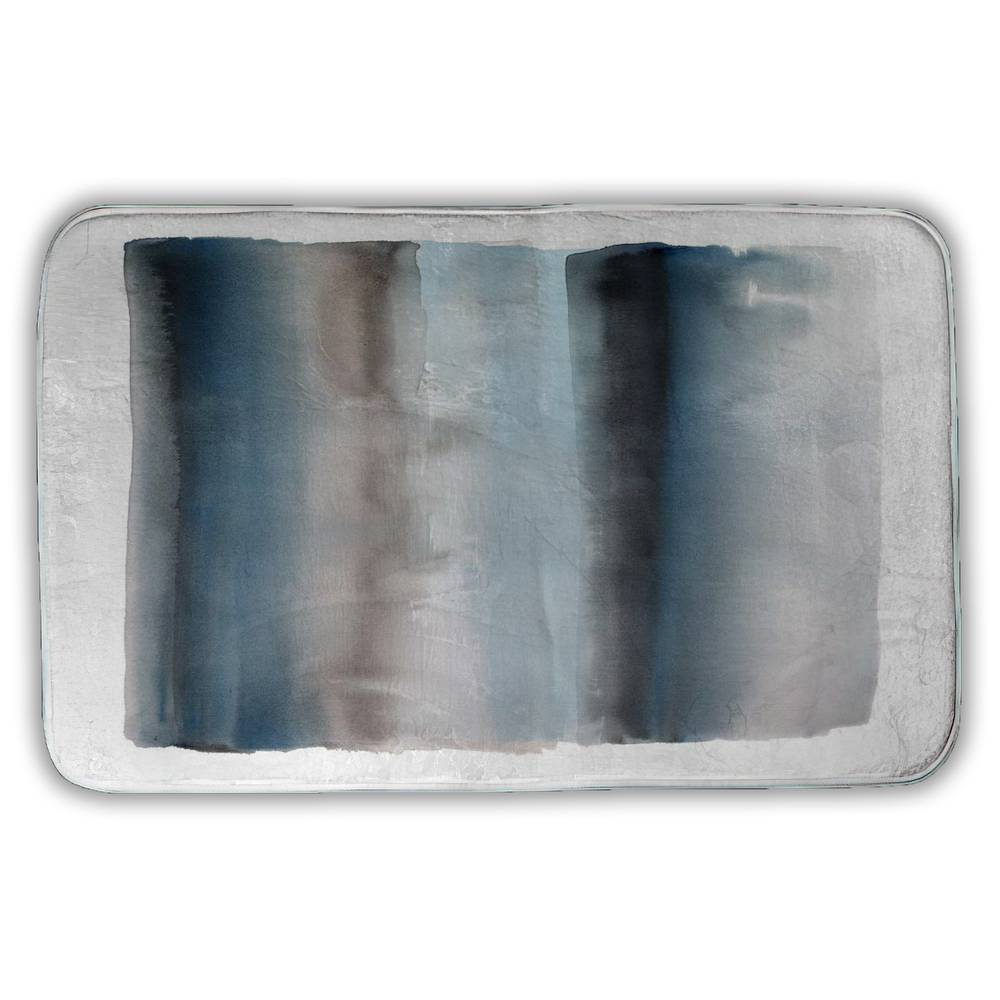 5930-3421-AB58 21 x 34 in. Blue Stripes Pattern Bathroom Mat - Home Decor Bath Accessory