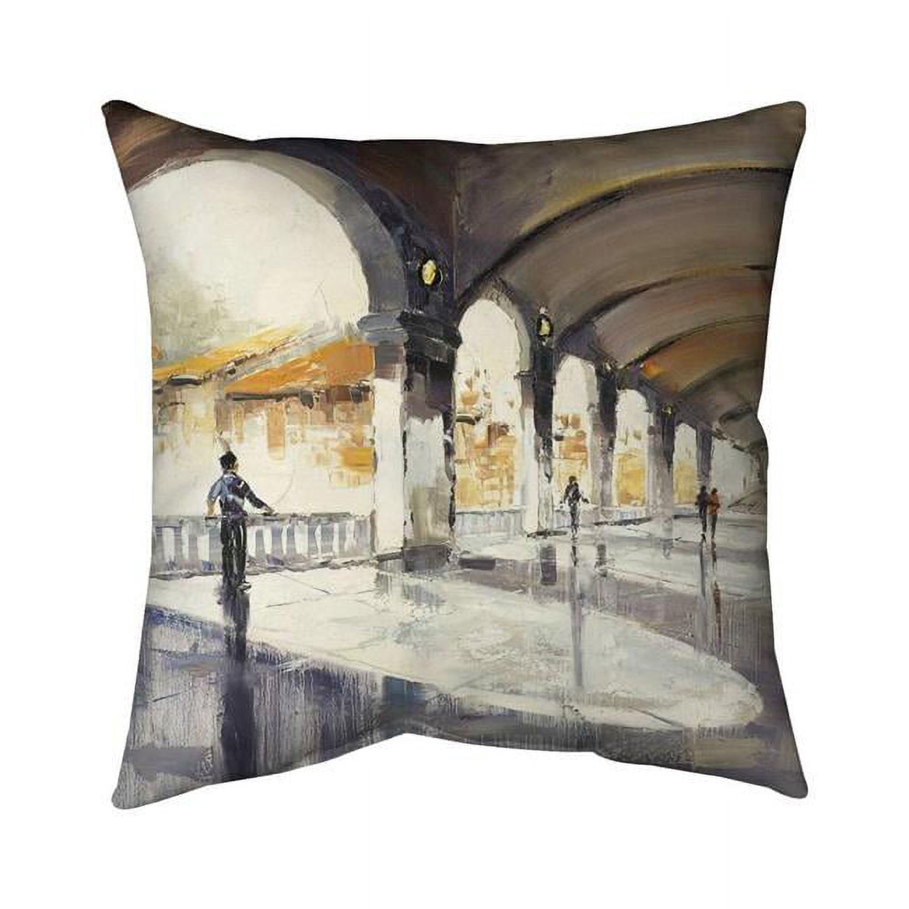 18 x 18 in. People In A Spacious Hall-Double Sided Print Indoor Pillow