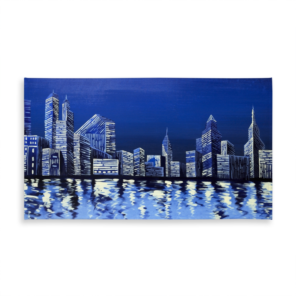 Picture of Begin Home Decor C1TCLRGEUGYPTO 58 x 102 in. Blue Skyline Tablecloth - Indoor & Outdoor Home Decor