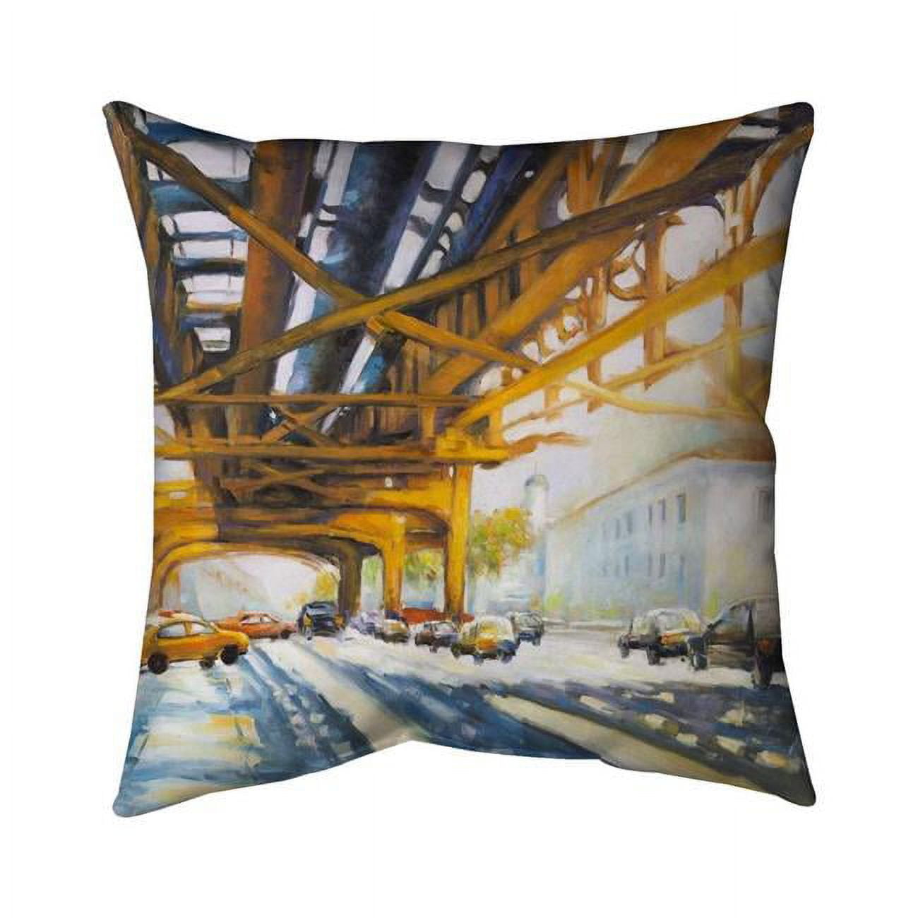 18 x 18 in. Trafic Under The Bridge-Double Sided Print Indoor Pillow