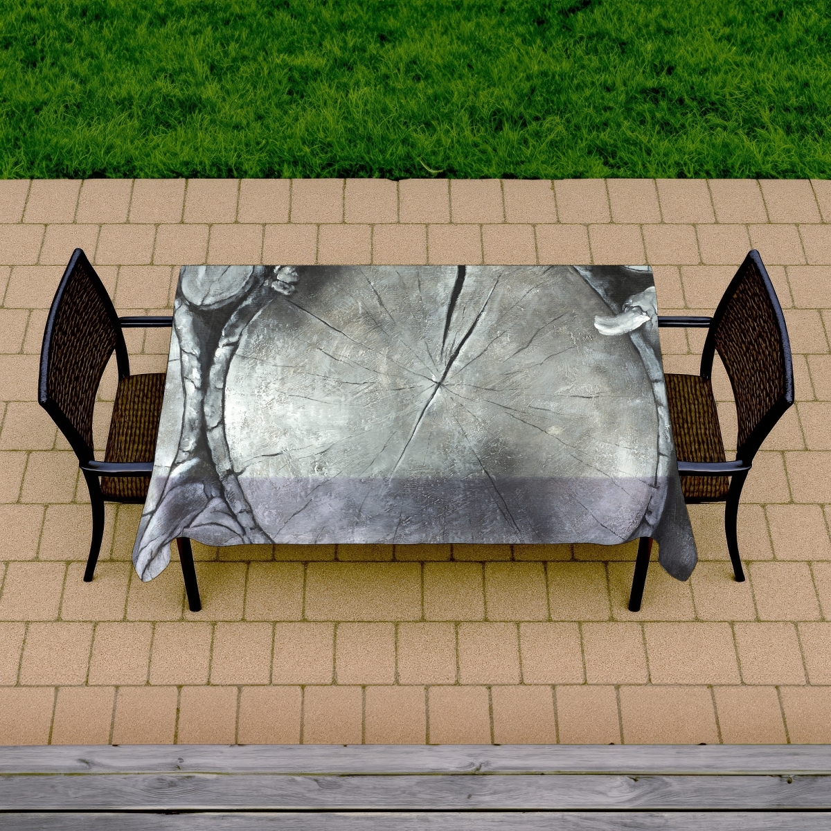 Picture of Begin Home Decor C1TCLRGELE9WE5 58 x 102 in. Stacked Wood Logs Tablecloth - Indoor & Outdoor Home Decor