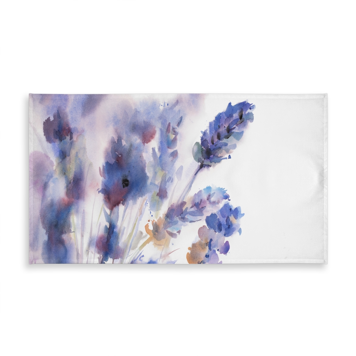 C1TCLRGE83YSEB 58 x 102 in. Rustic Purple Tablecloth - Watercolor Lavender Flower Decor
