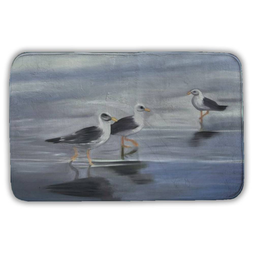 5930-2134-AN480 21 x 34 in. Marine Blue Bath Mat - Three Gulls - Home Decor Essential