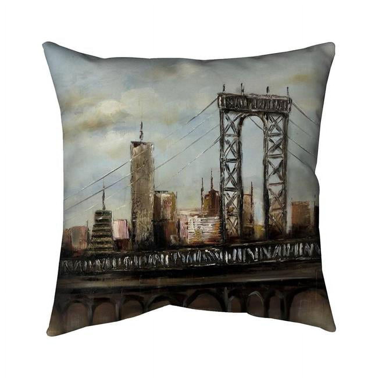 18 x 18 in. City Bridge by A Cloudy Day-Double Sided Print Indoor Pillow