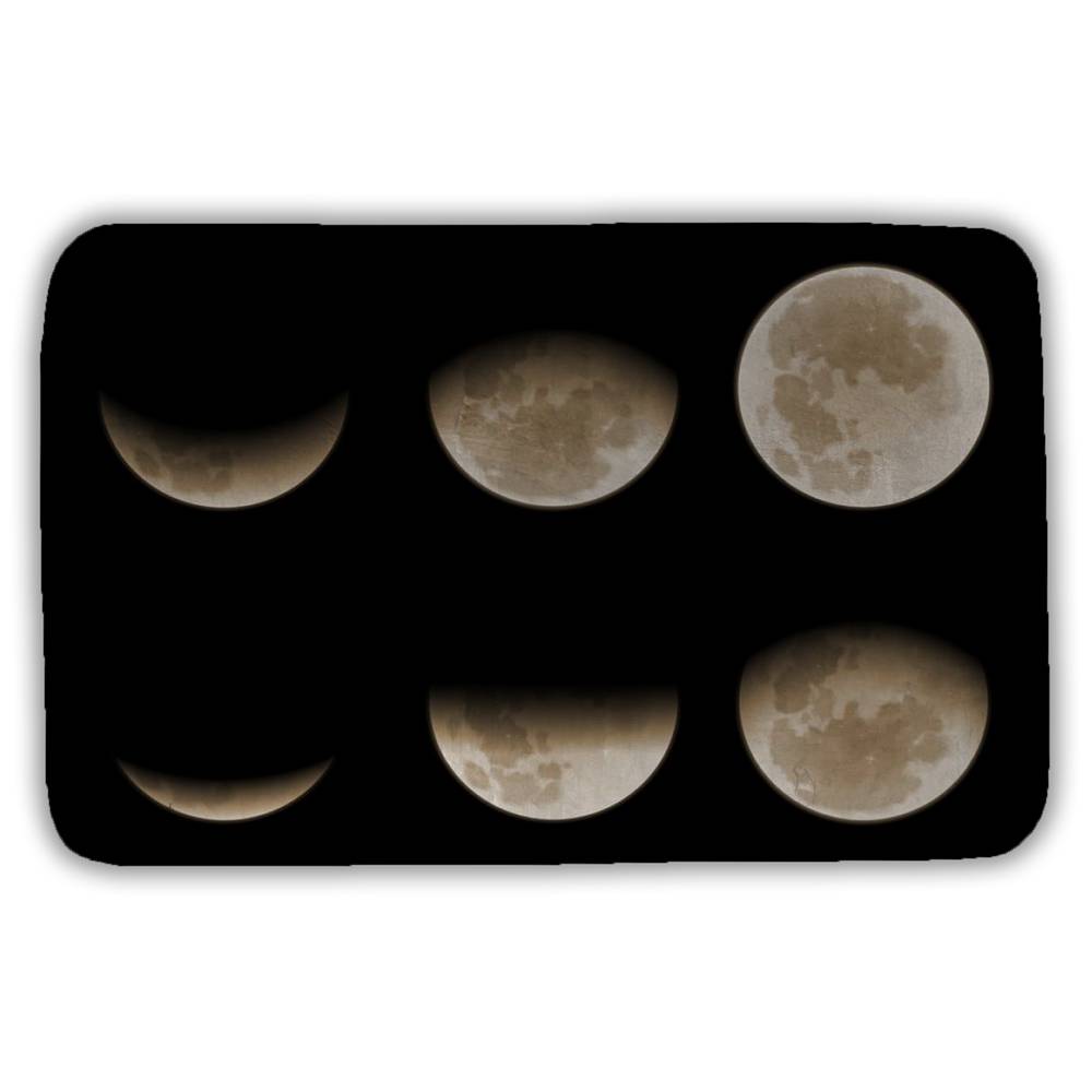 5930-3421-EA2 21 x 34 in. Eclipse in Six Phases Bath Mat - Space-Themed Bedroom Decor