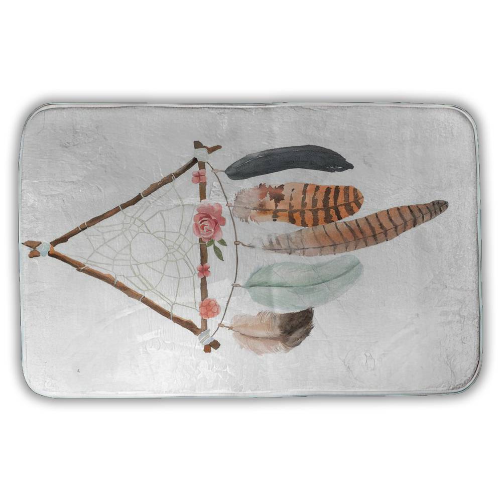5930-3421-MI95 21 x 34 in. Bohemian Triangular Dream Catcher Bath Mat - Home Decor