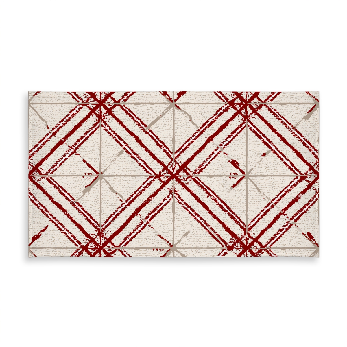 C1TCLRGEB9B7F2 58 x 102 in. Red Lines Pattern Tablecloth - Indoor & Outdoor Home Decor