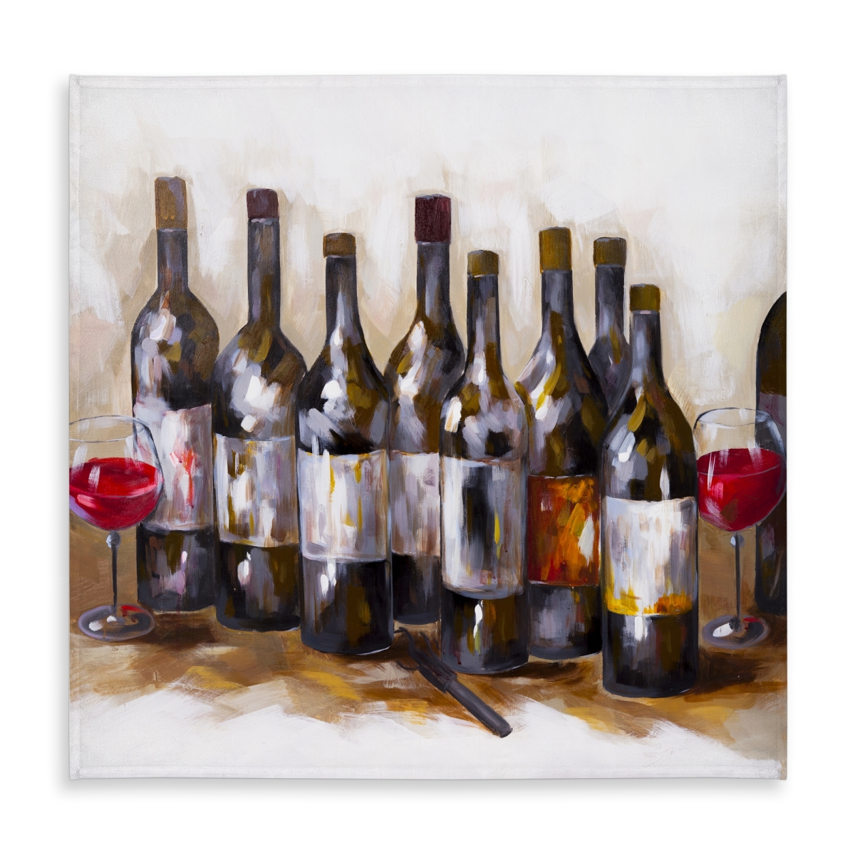 Picture of Begin Home Decor C1TC5858HGX4PQ 58 x 58 in. Red Wine Tablecloth - Indoor & Outdoor Kitchen Decor Essential