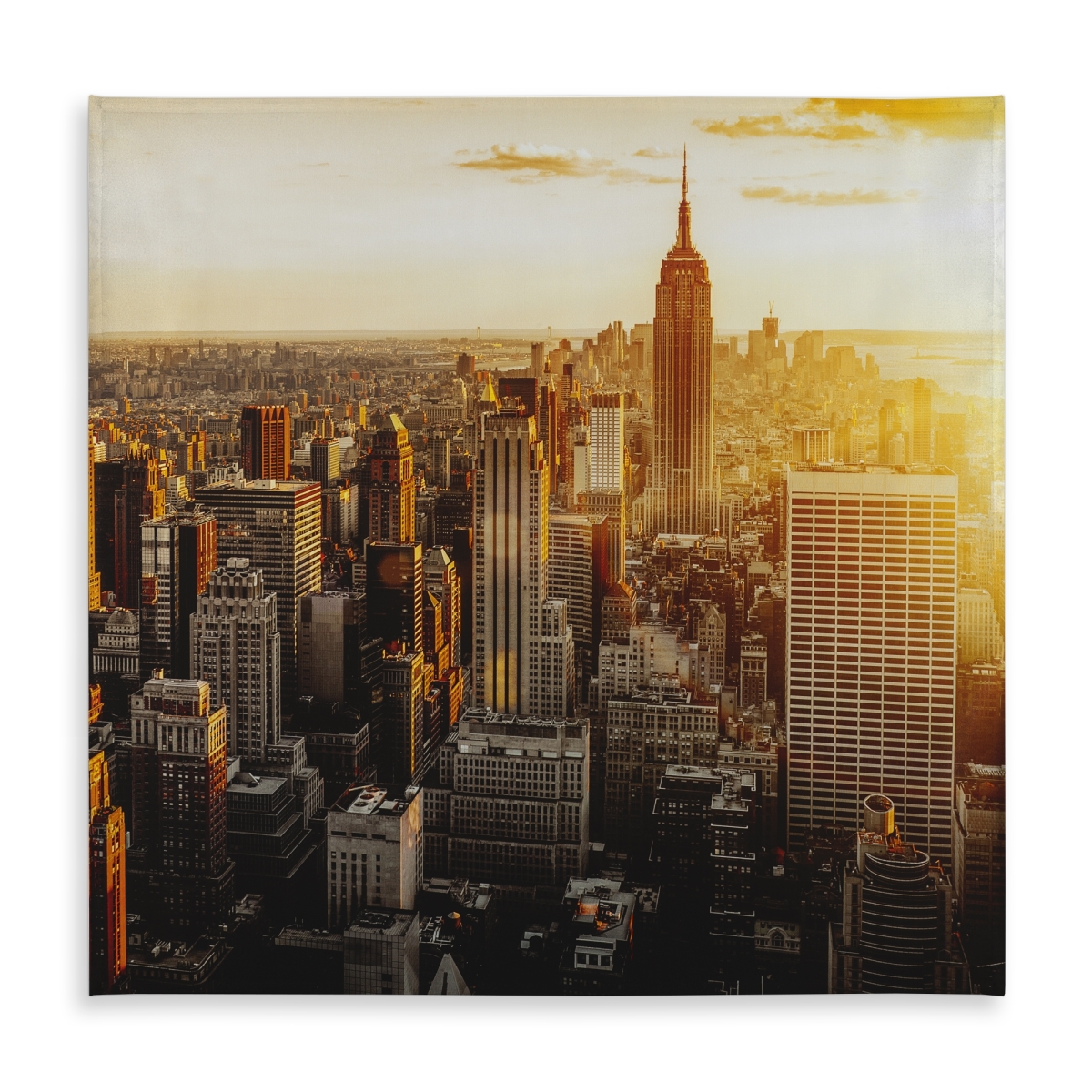 Picture of Begin Home Decor C1TC5858Z8ILKU 58 x 58 in. York City Sunset Tablecloth - Indoor Outdoor Home Decor