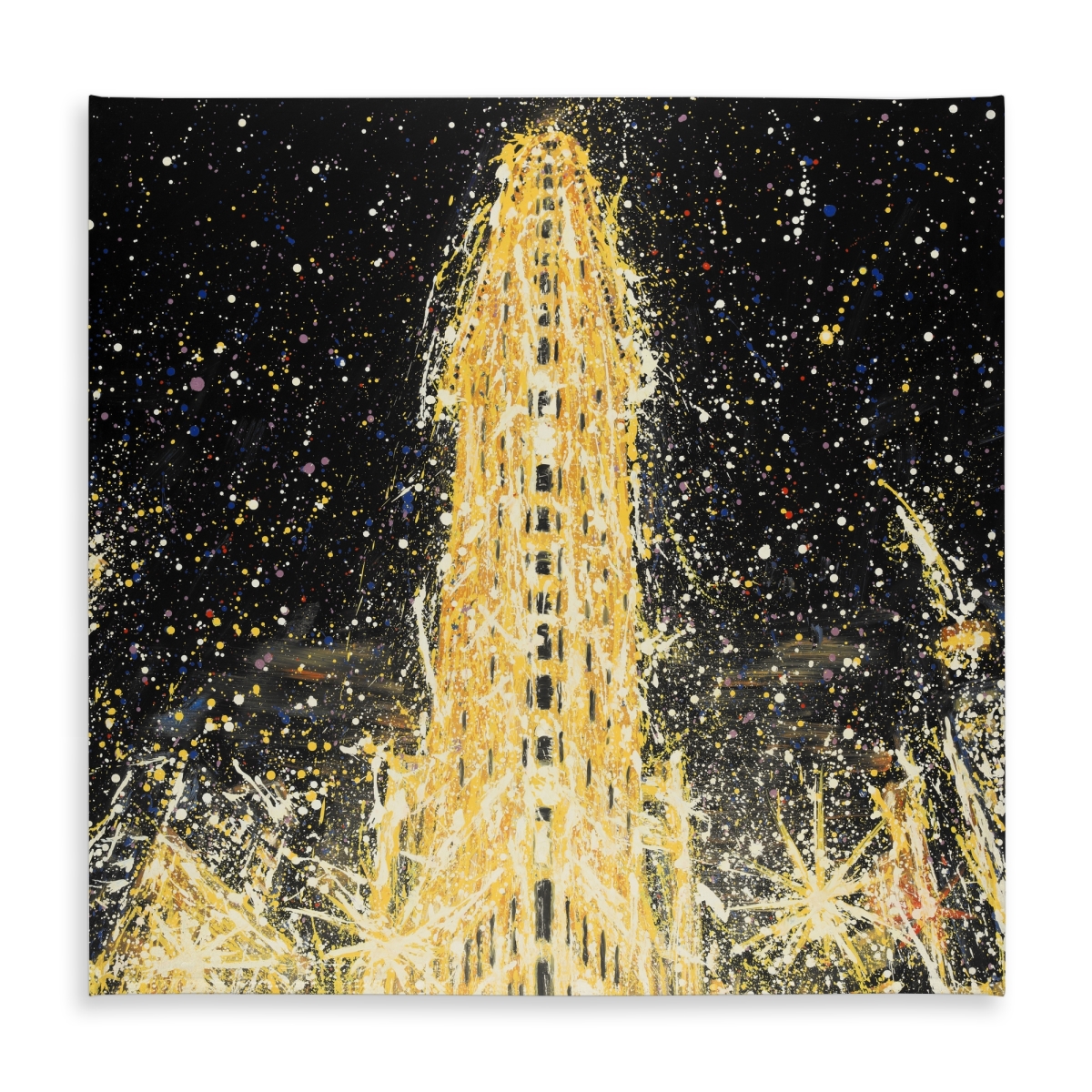 Picture of Begin Home Decor C1TC5858UE0G8O 58 x 58 in. Building Cities Tablecloth - Flatiron Building Design Decor