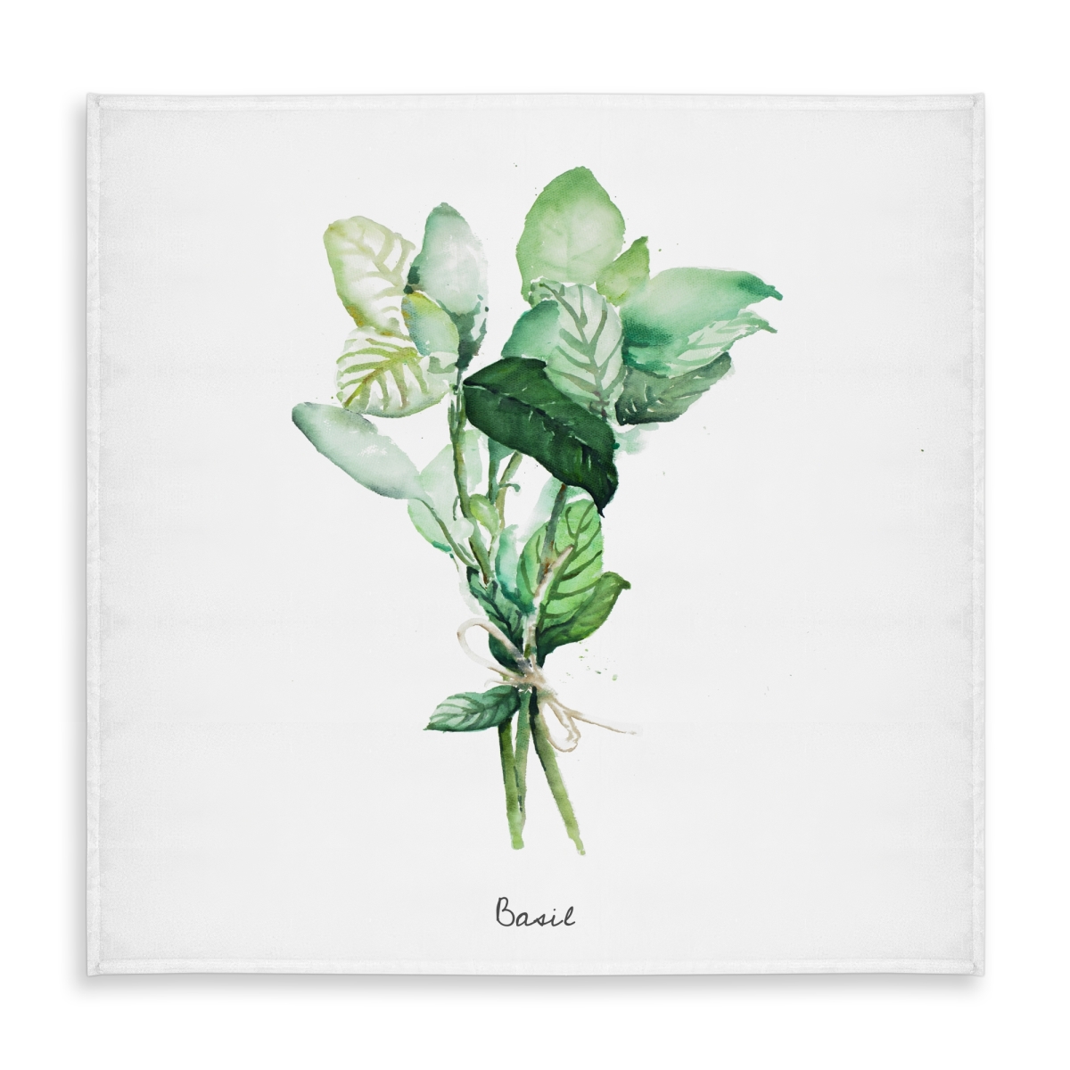 Picture of Begin Home Decor C1TC585847LA20 58 x 58 in. Tied Up Basil Leaves Tablecloth - Indoor & Outdoor Home Decor