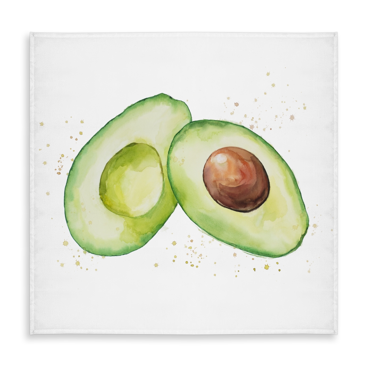 Picture of Begin Home Decor C1TC585886VH4X 58 x 58 in. Watercolor Open Avocado Tablecloth - Indoor & Outdoor Decor