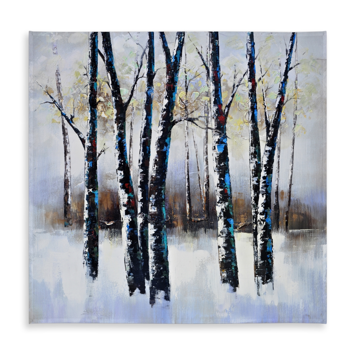 Picture of Begin Home Decor C1TC5858HOOS6Z 58 x 58 in. Frosted Trees Tablecloth - Indoor Outdoor Home Decor