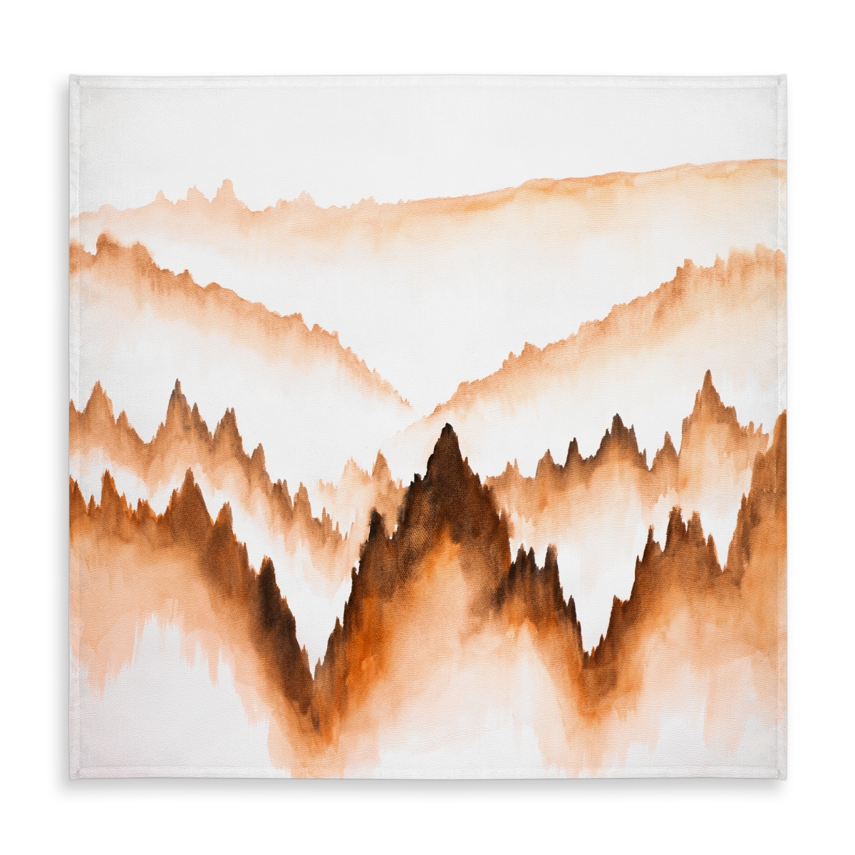 Picture of Begin Home Decor C1TC5858CKI7CQ 58 x 58 in. Brown Mountains Tablecloth - Indoor & Outdoor Home Decor