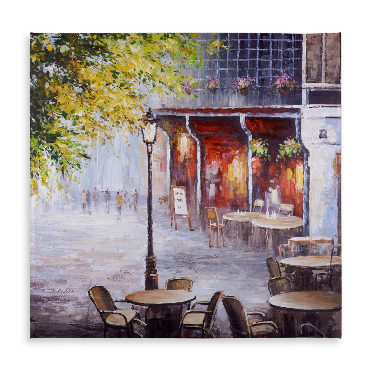 Picture of Begin Home Decor C1TC58582TIF63 58 x 58 in. Trees Street Scenery Tablecloth - Indoor Outdoor Home Decor