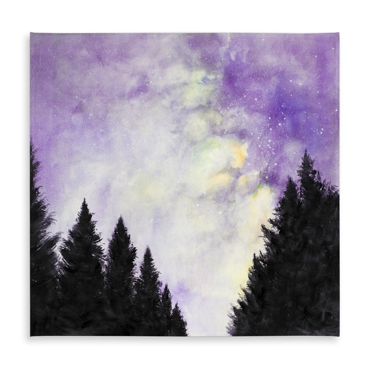 Picture of Begin Home Decor C1TC5858AMF6CF 58 x 58 in. Purple Starry Sky Tablecloth - Indoor Outdoor Home Decor