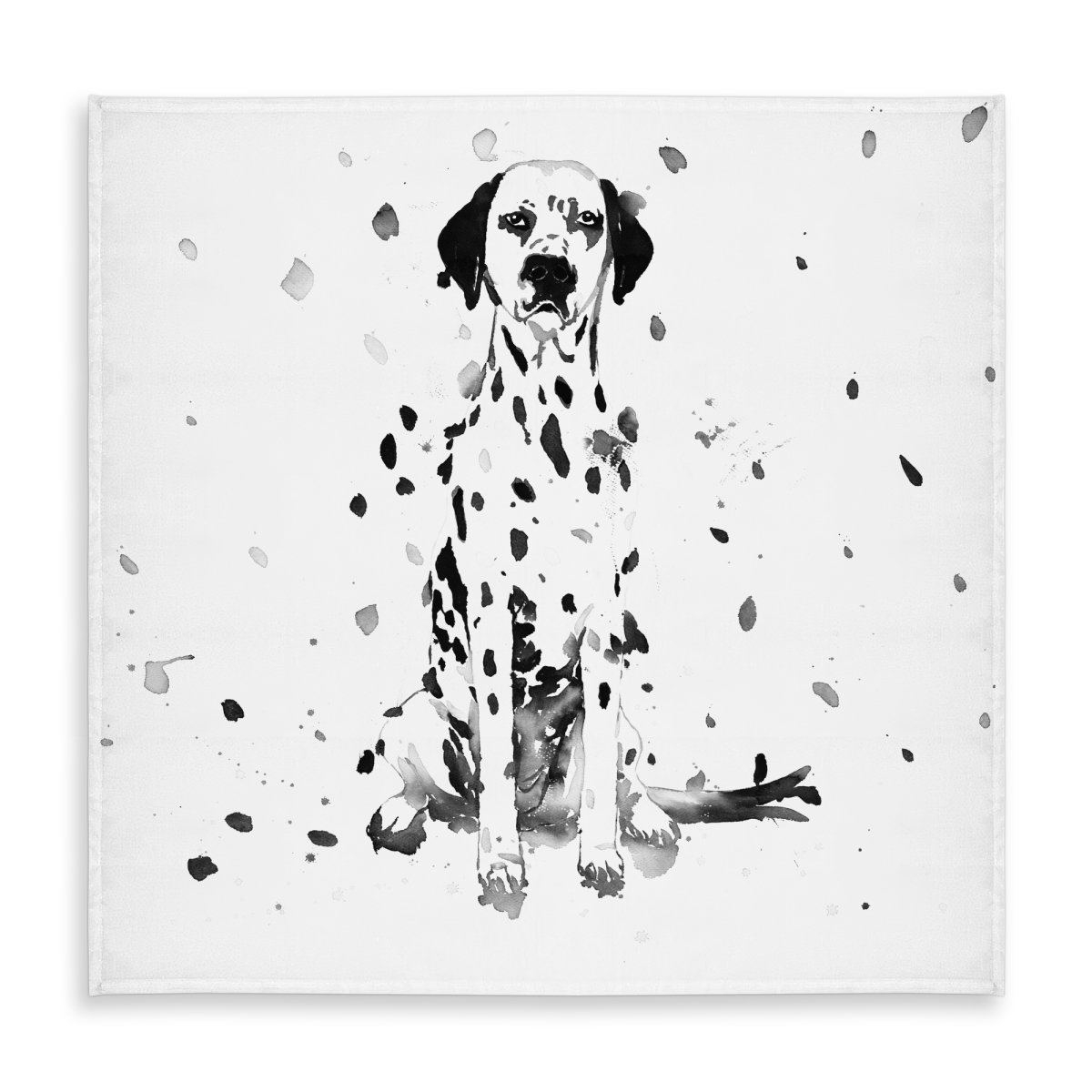 Picture of Begin Home Decor C1TC5858SSSWU8 58 x 58 in. Dalmatian Dog Tablecloth - Indoor Outdoor Pet Decor