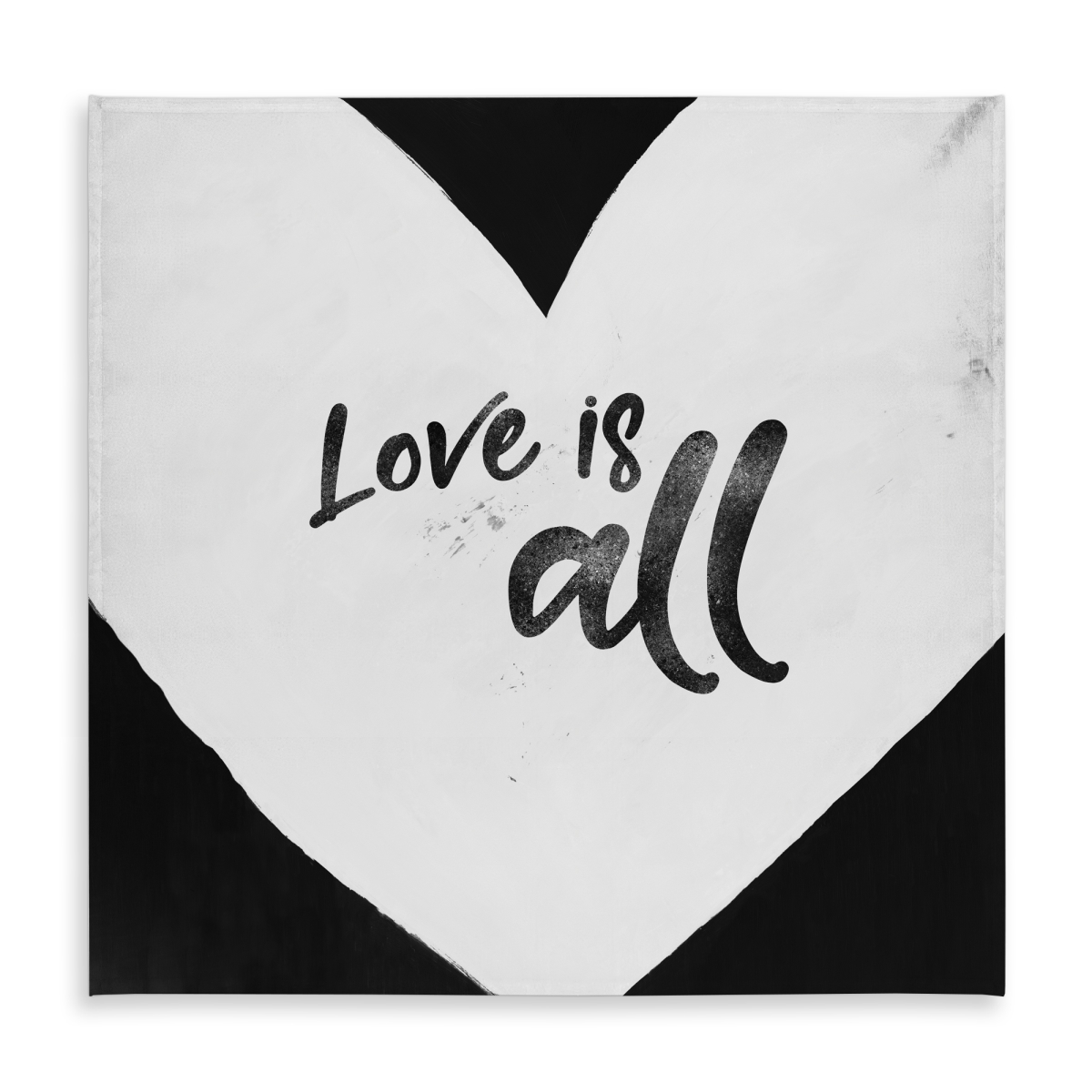 Picture of Begin Home Decor C1TC58584O596O 58 x 58 in. Love Is All Monochrome White Shapes Tablecloth - Indoor & Outdoor