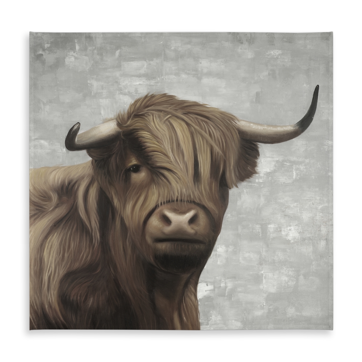 Picture of Begin Home Decor C1TC5858OLLTVD 58 x 58 in. Desaturated Highland Cattle Tablecloth - Indoor & Outdoor Decor