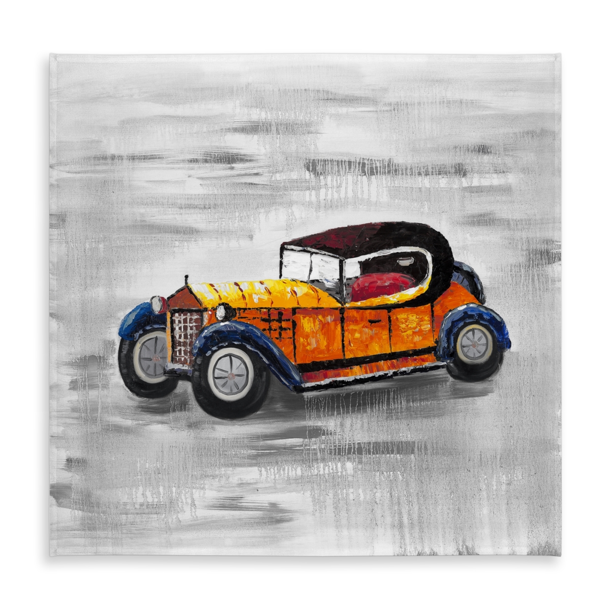 Picture of Begin Home Decor C1TC5858T32TH5 58 x 58 in. Yellow Vintage Car Toy Tablecloth - Indoor & Outdoor Home Decor