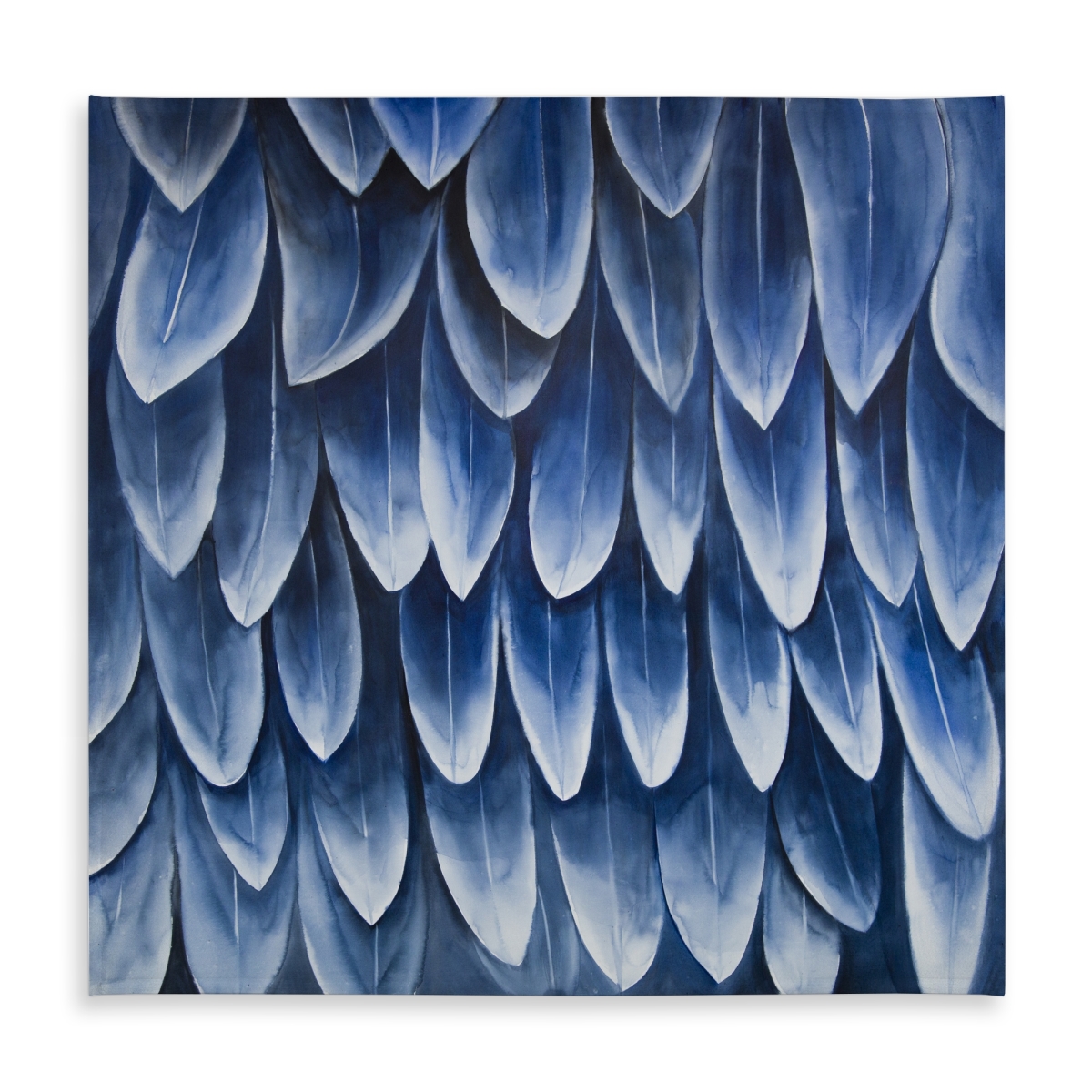 Picture of Begin Home Decor C1TC5858KPRCDT 58 x 58 in. Plumage Blue Feathers Tablecloth - Indoor Outdoor Home Decor