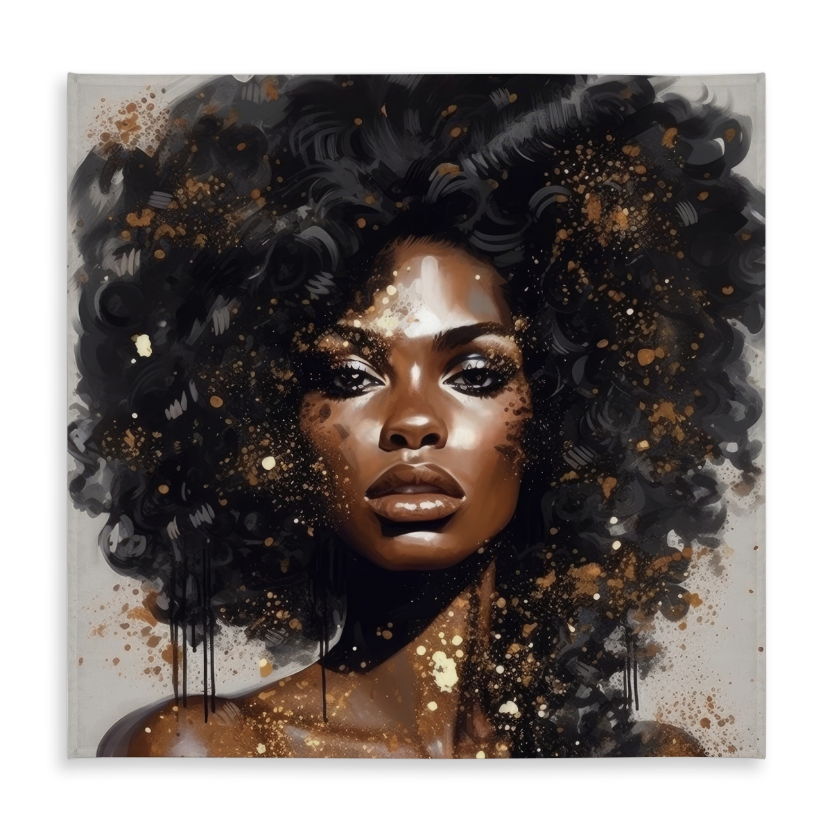 Picture of Begin Home Decor C1TC5858844XAR 58 x 58 in. Frenzied Hair African White Tablecloth - Indoor & Outdoor Decor