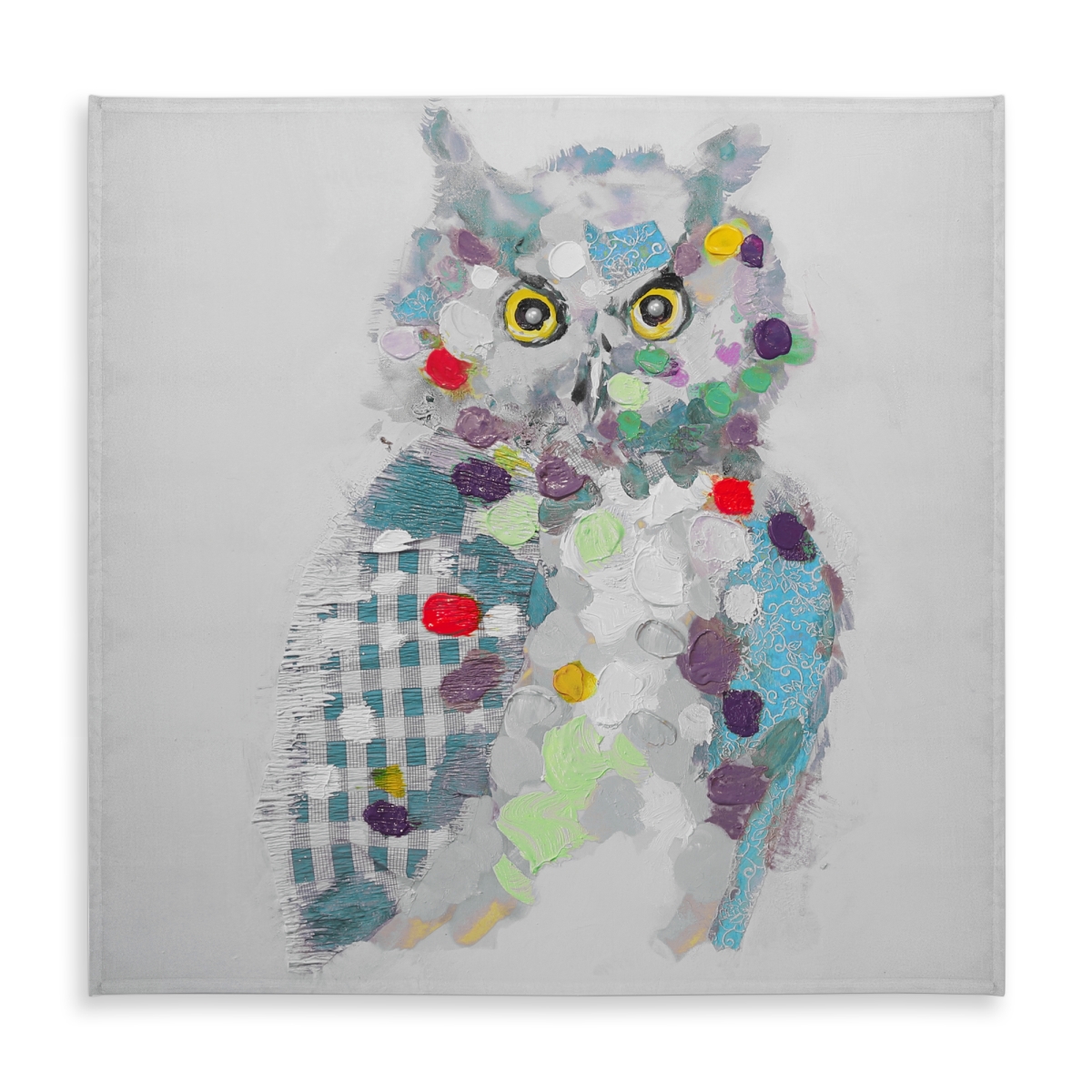 Picture of Begin Home Decor C1TC58581SLD7E 58 x 58 in. Gray Owl Tablecloth - Indoor & Outdoor Home Decor Table Cover